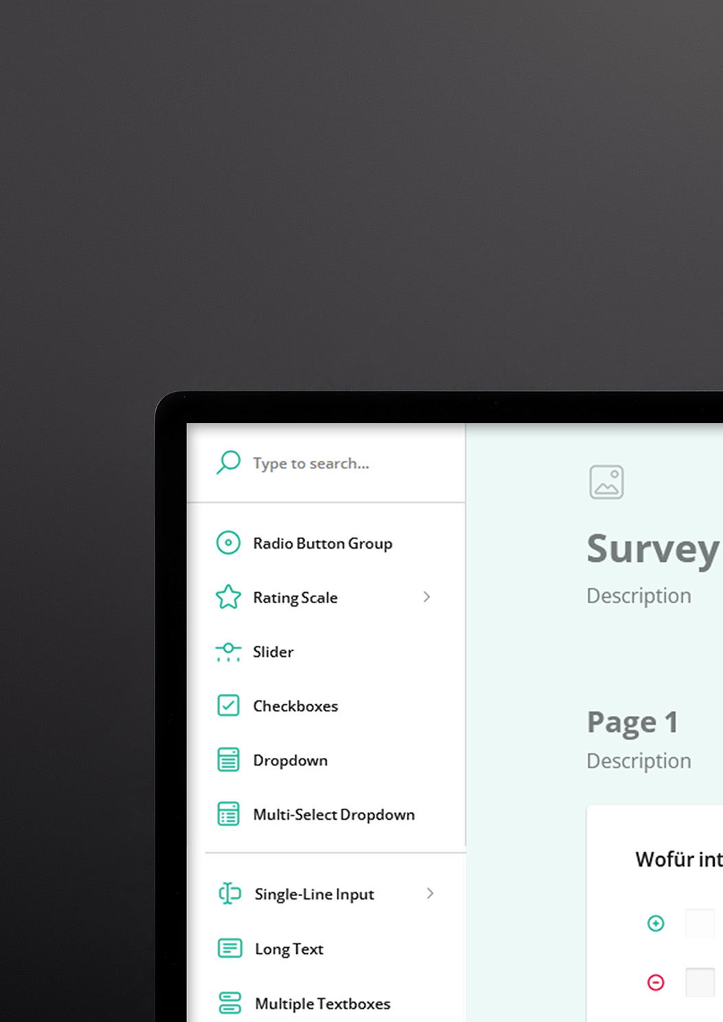 Fragebogen erstellen auf dem Desktop