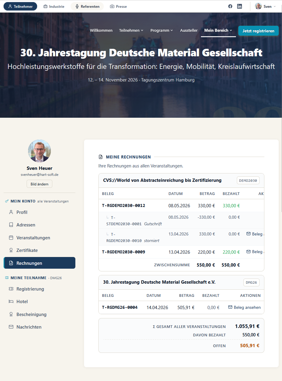 Teilnehmerportal